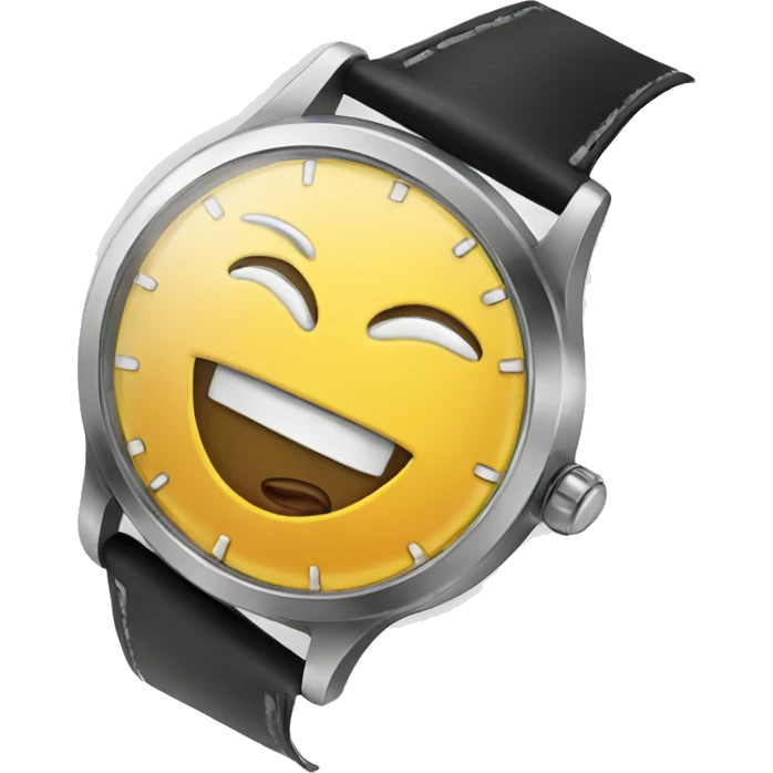 watch with smile emoji