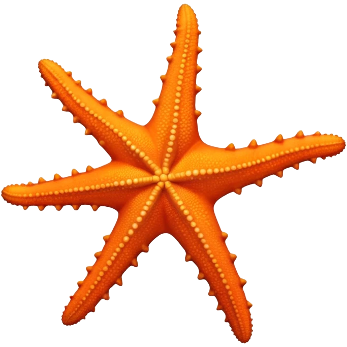 Orange sea star with five arms emoji