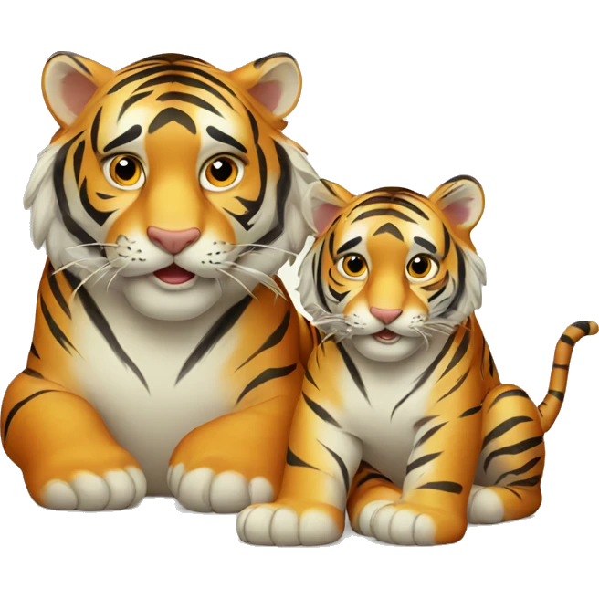 Tiger with cub  emoji