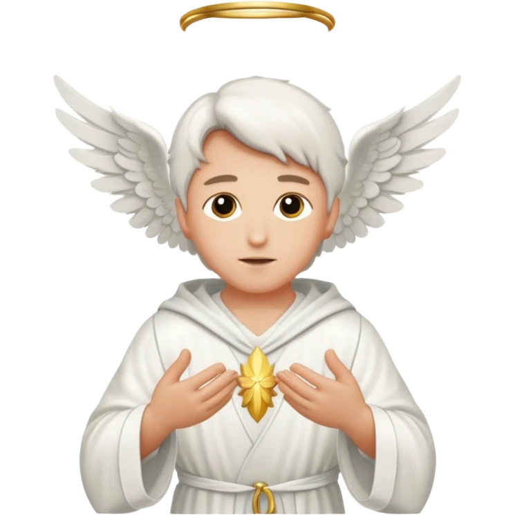 A serene biblical illustration of the angel Gabriel emoji