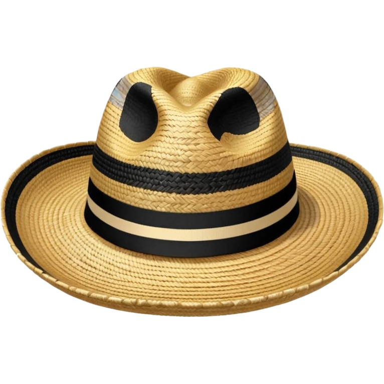 Sombrero Vueltiao con varias rallas negras emoji