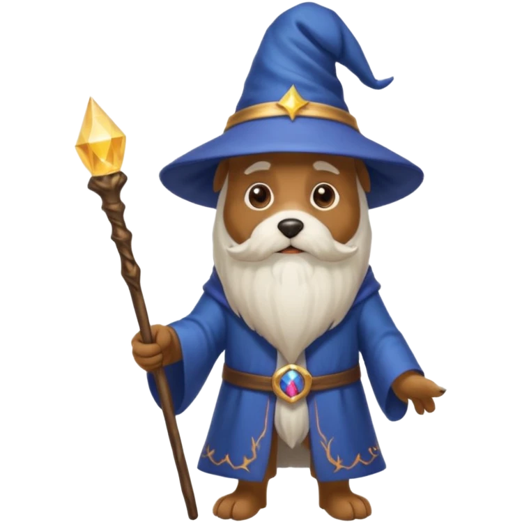 Dog wizard emoji