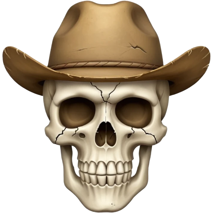 Cowboy skull ahushing emoji