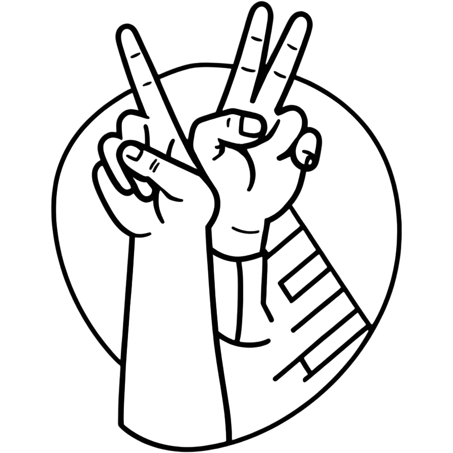 Man throwing up a peace sign  emoji