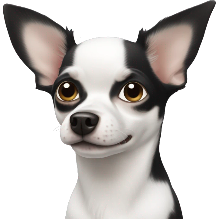 White and black chihuahua  emoji