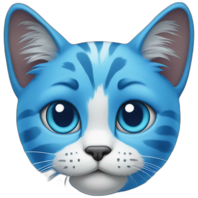 Blue smurf cat emoji