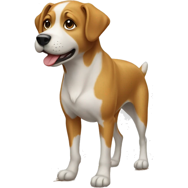 Dog standing on wood emoji
