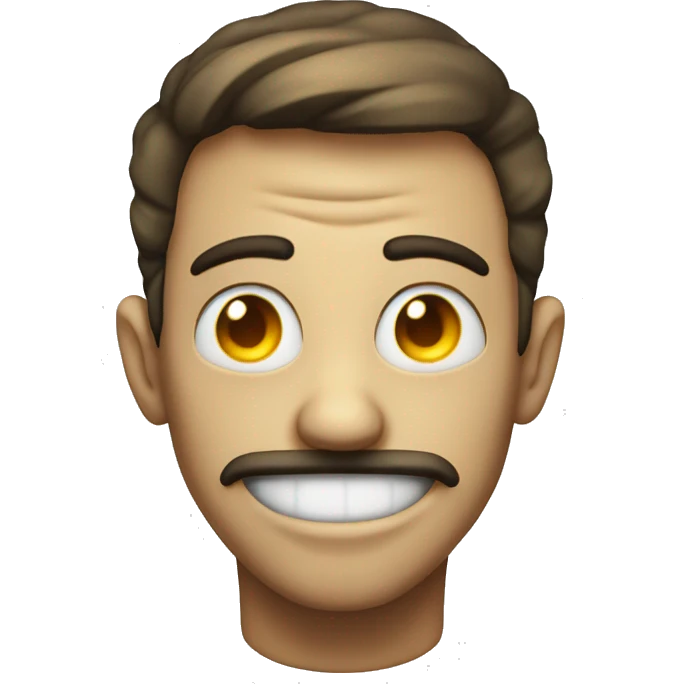 smile with eyes losed and a evil smile emoji