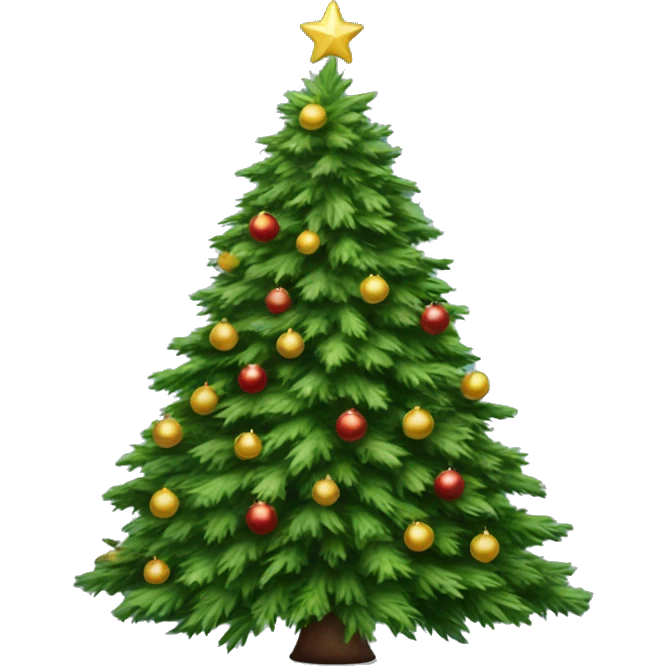 A realistic Christmas tree emoji
