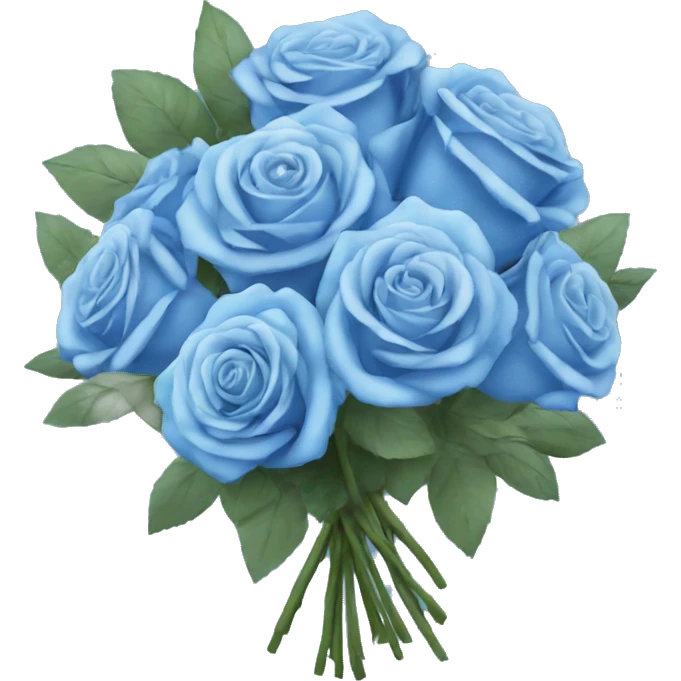 Blue roses bouquet  emoji
