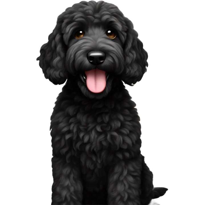 Black goldendoodle emoji
