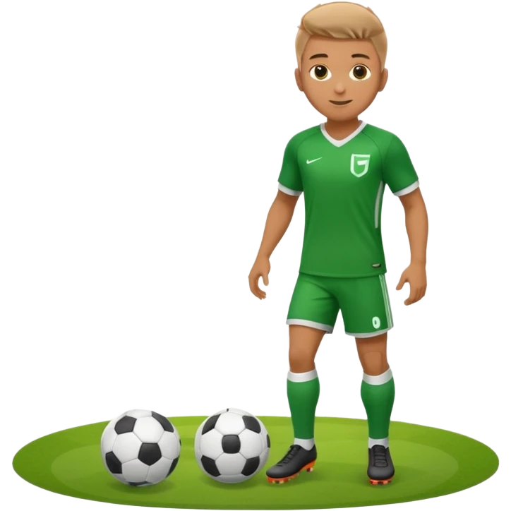 High resolution full body of a soccer player emoji
