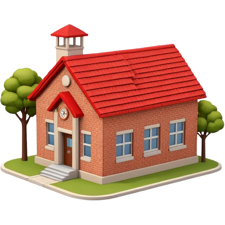 3d very small school emoji