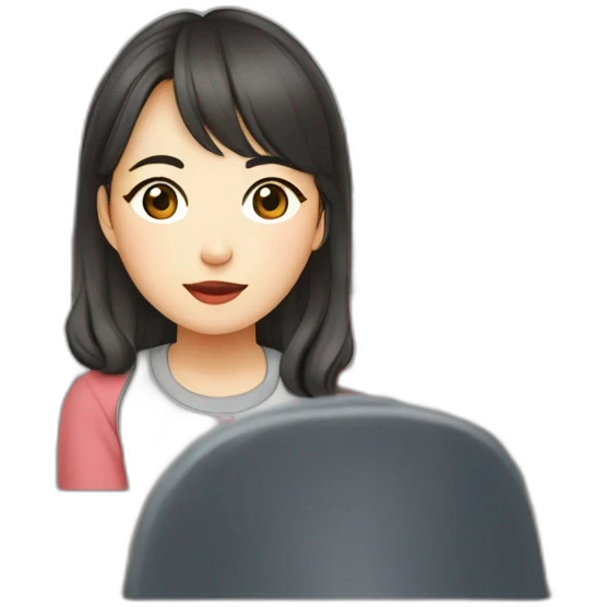 Kim Min-jeong watching itaewon class emoji
