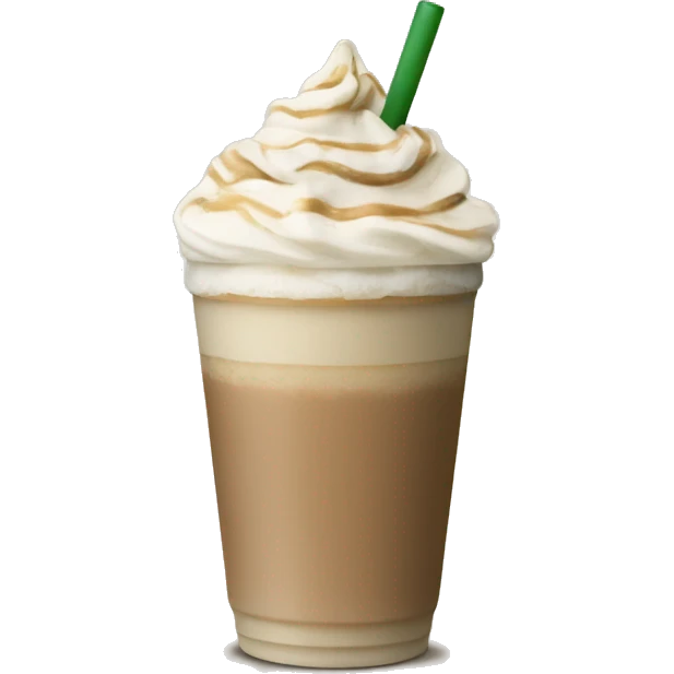 Vanilla frappuccino netrual colored emoji