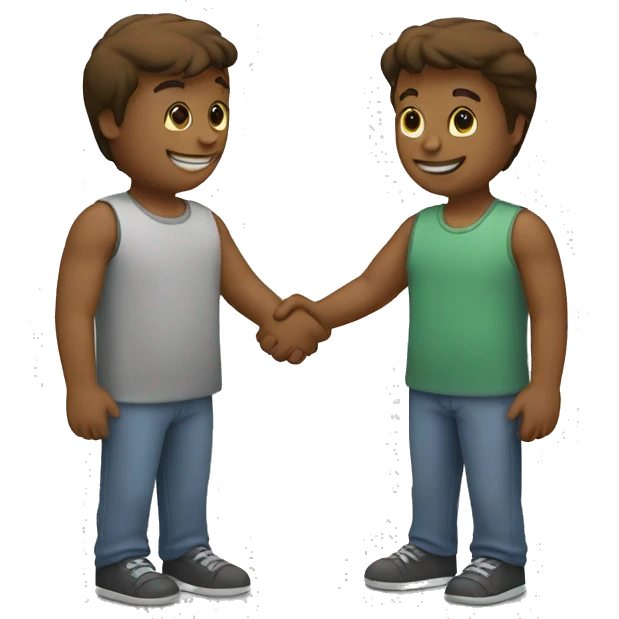 2 friends shake hands emoji