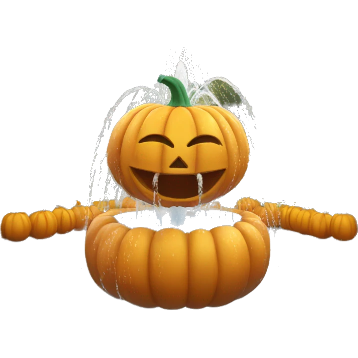 pumpkin fountain emoji