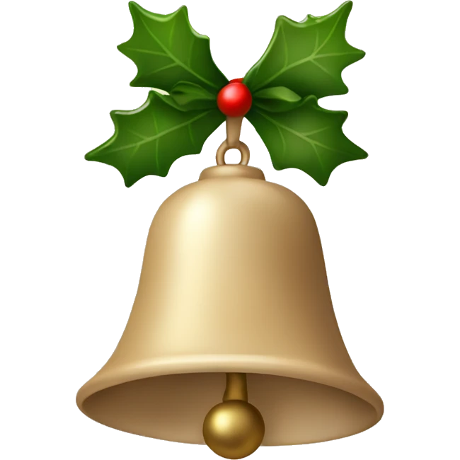 Beige Christmas bell emoji