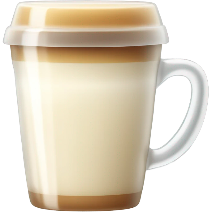 raf coffee in a glass cup no gradient just light cream color emoji