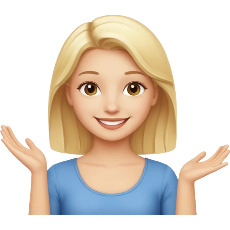 blonde girl in a graceful pose posing for the camera emoji