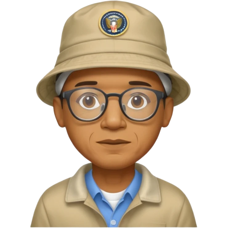 obama wearing glasses and bucket hat emoji