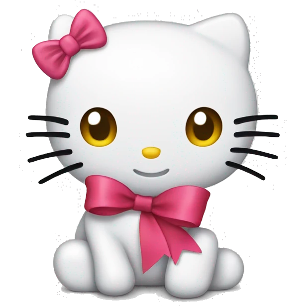 Hello kitty with a ribbon  emoji