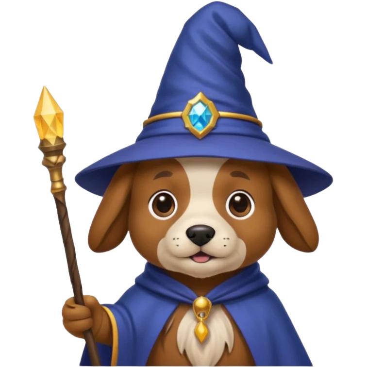 Dog wizard emoji