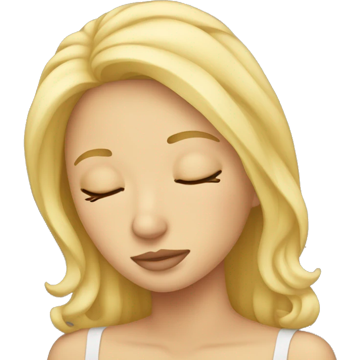 Blonde sleeping emoji