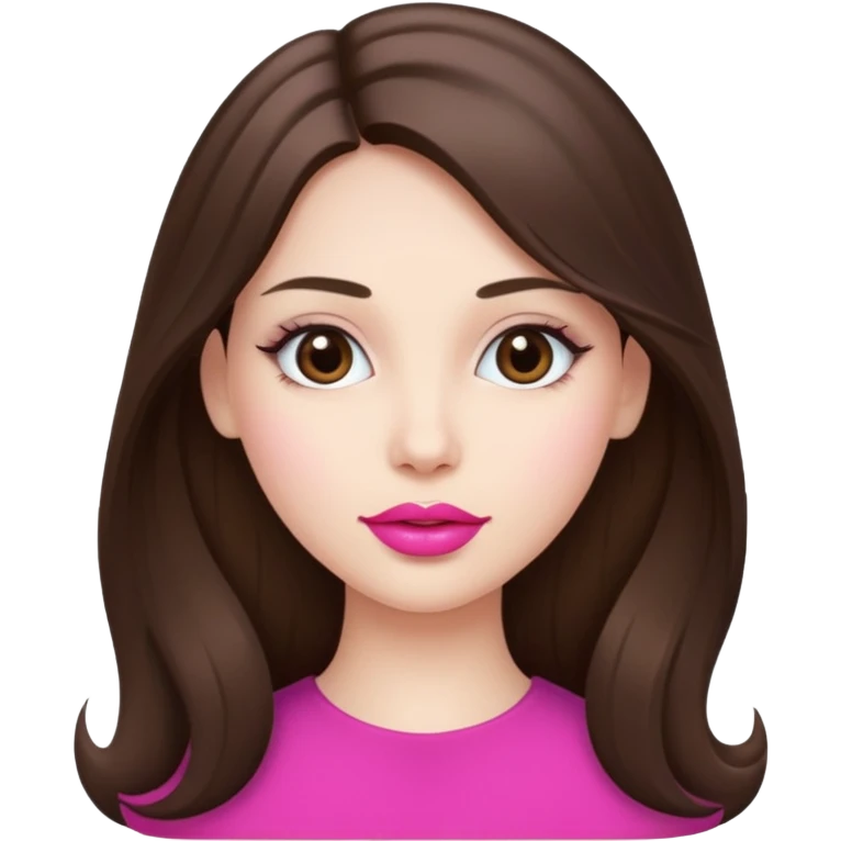 Girly girl pinky so pretty brunette  emoji