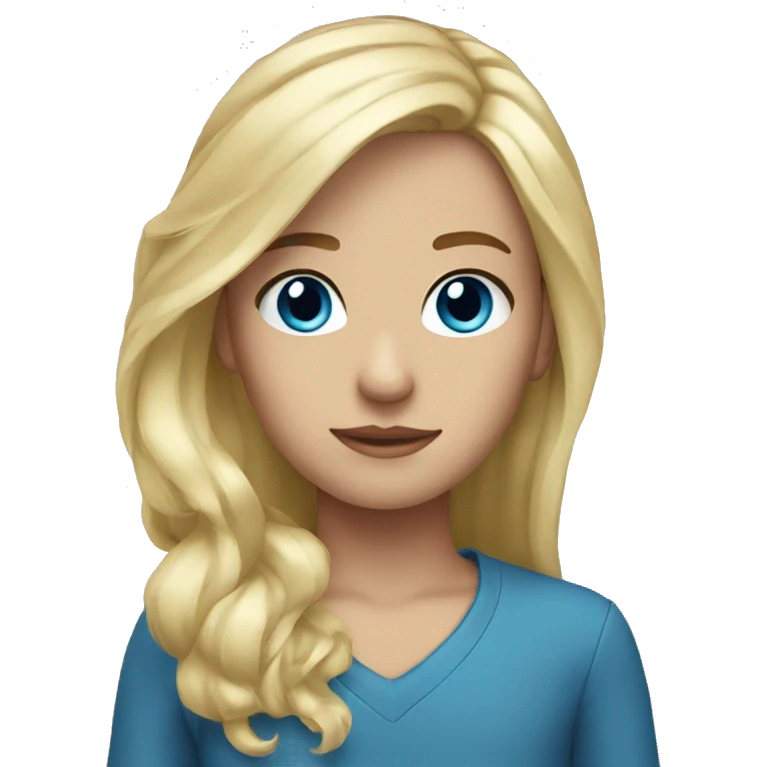Blonde hair blue eyes emoji