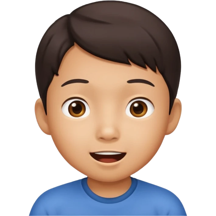 asian kid surprise face emoji