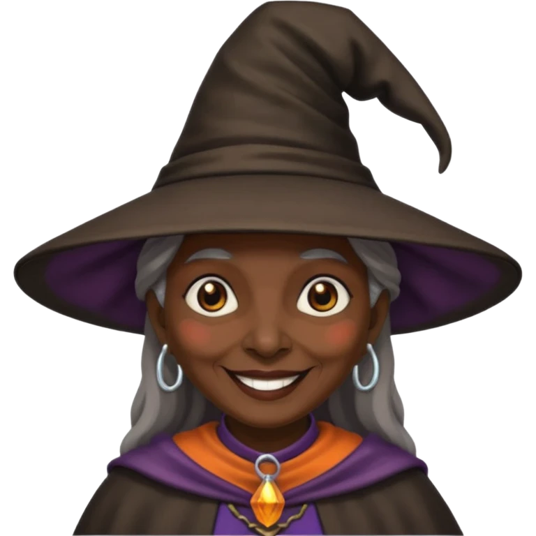 dark old witch with witch hat emoji