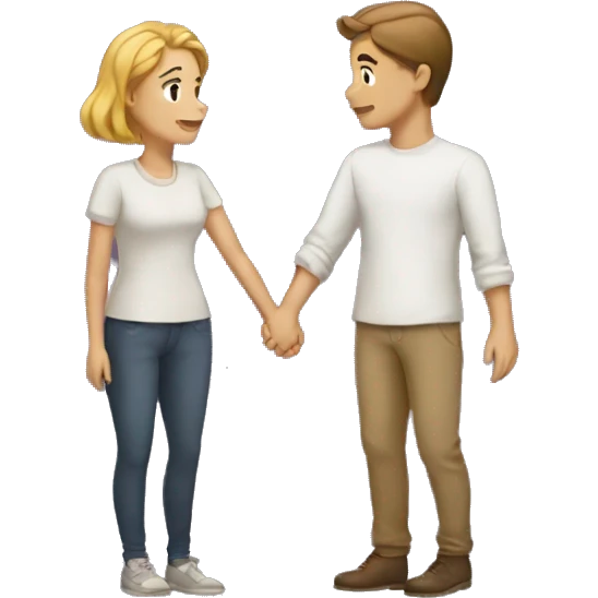 Two lovers holding hands  emoji