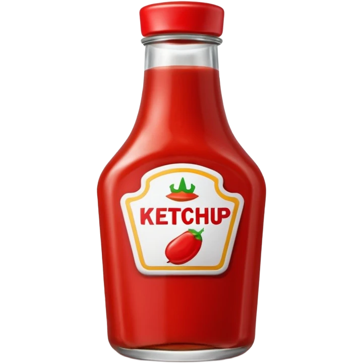 Glass Bottle of ketchup emoji