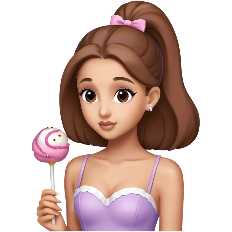 Ariana grande and a cake pop  emoji