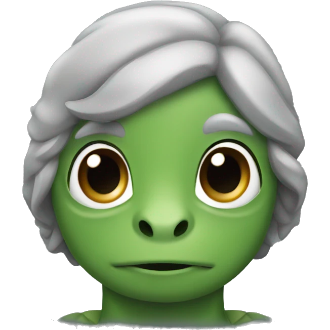 Turtle with gray hair emoji