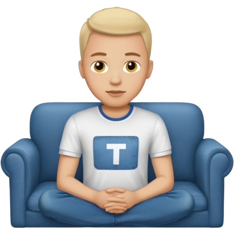 Man set on the couch  emoji