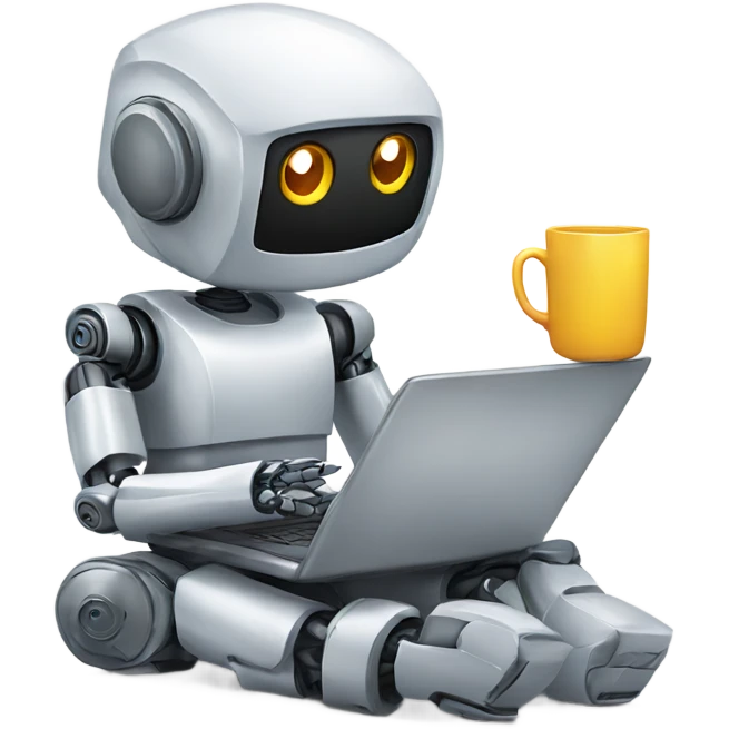 robot on a laptop emoji