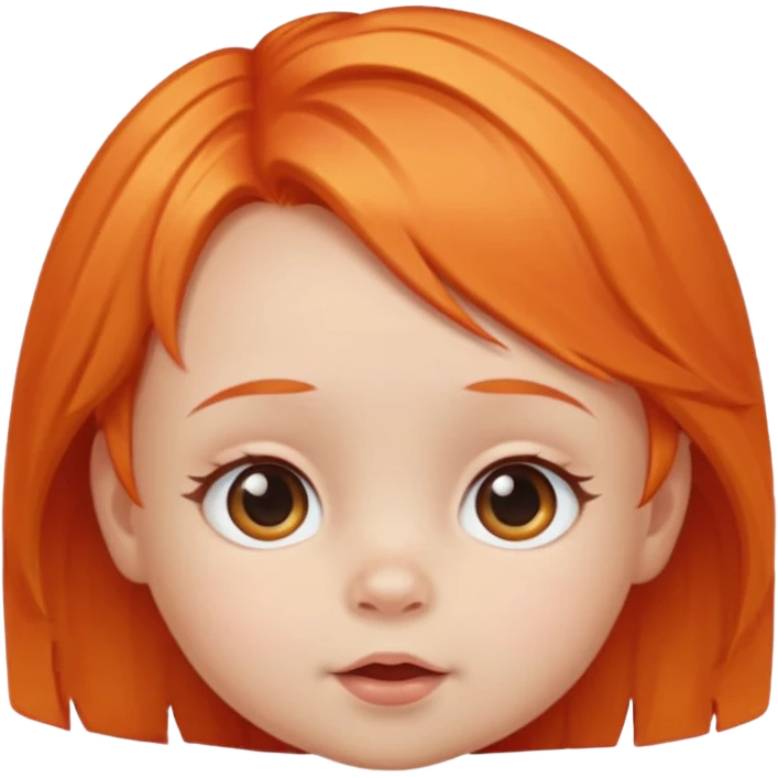 orange hair baby  emoji