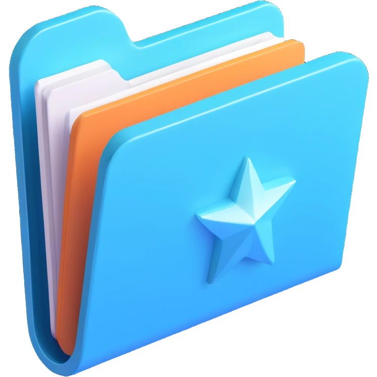Make the aquamarine folder icon look 3D while keeping the aquamarine color. Maintain a clean and simple style. emoji