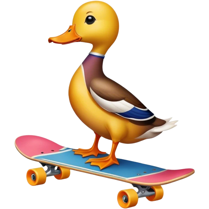 duck walking skate emoji