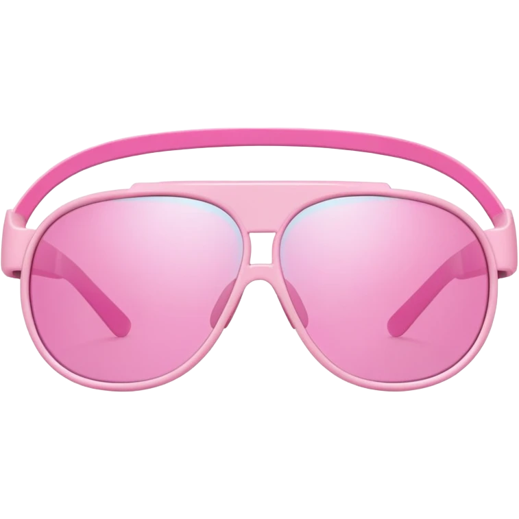 simplified pink visor sunglasses, minimalist Y2K aesthetic emoji