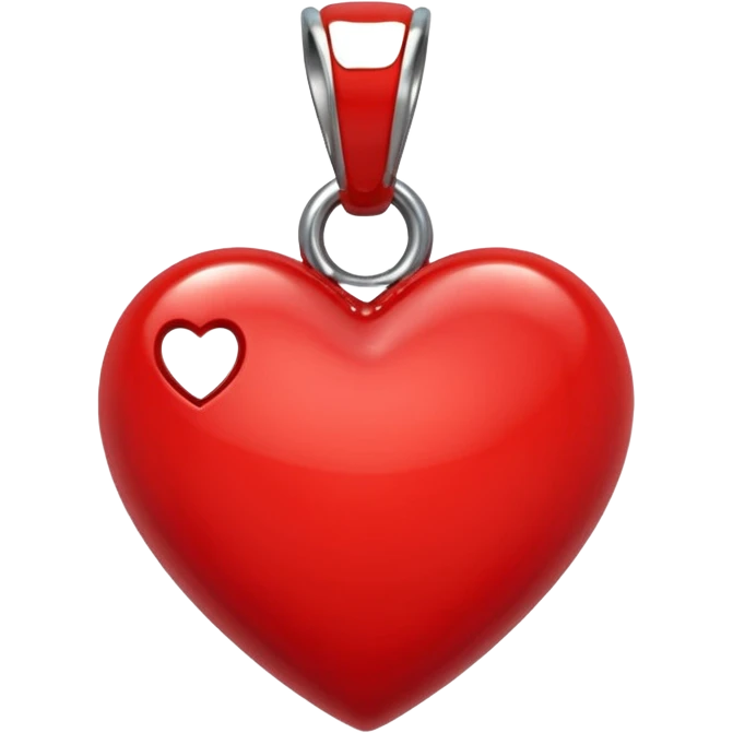 Heart charm – small red heart pendant.
 emoji