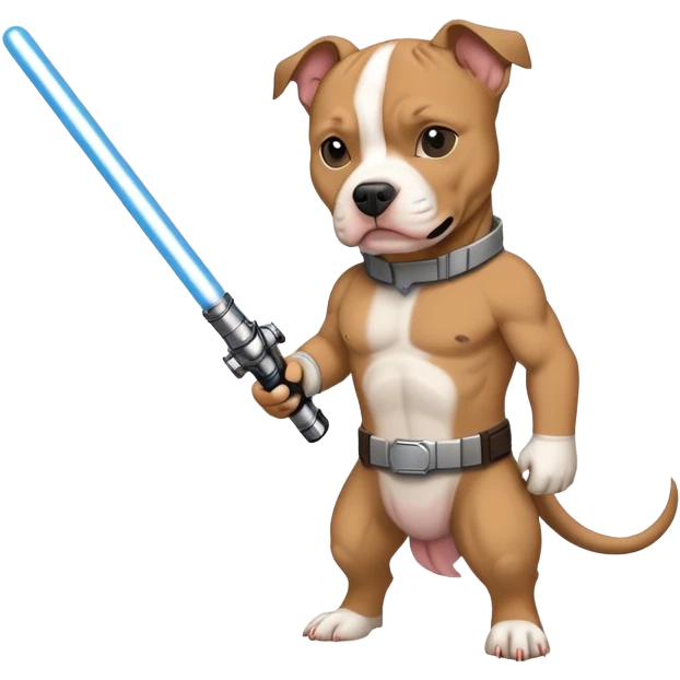 Gray starwars lightsaber pitbull emoji