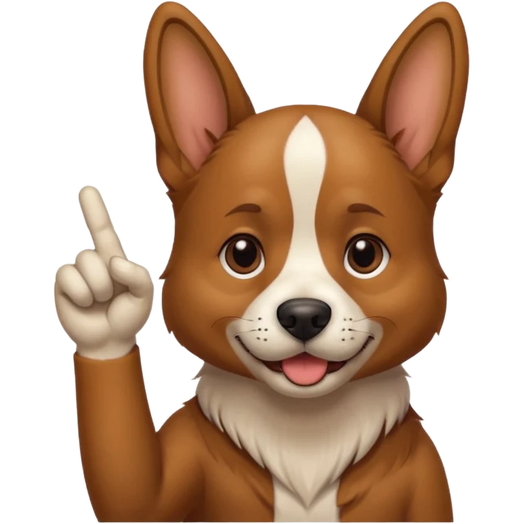 dog with middle finger up emoji