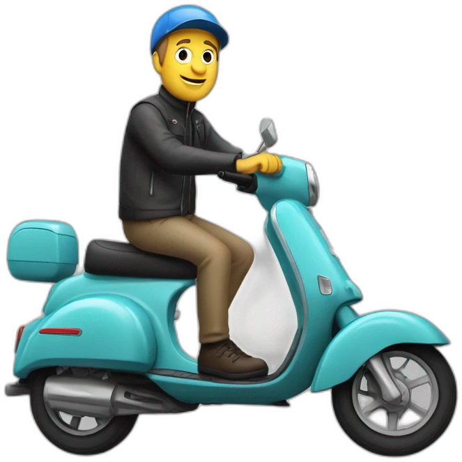 françois holand sur un scooter emoji