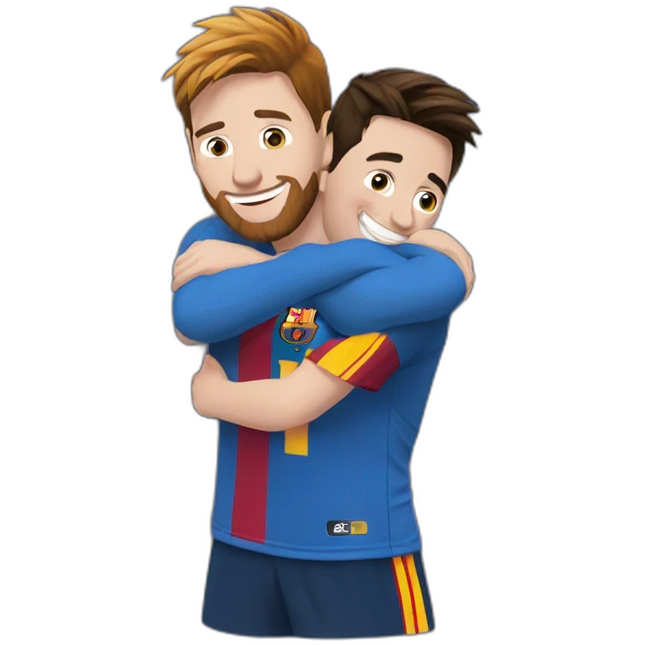 Ishowspeed and messi Hugging emoji