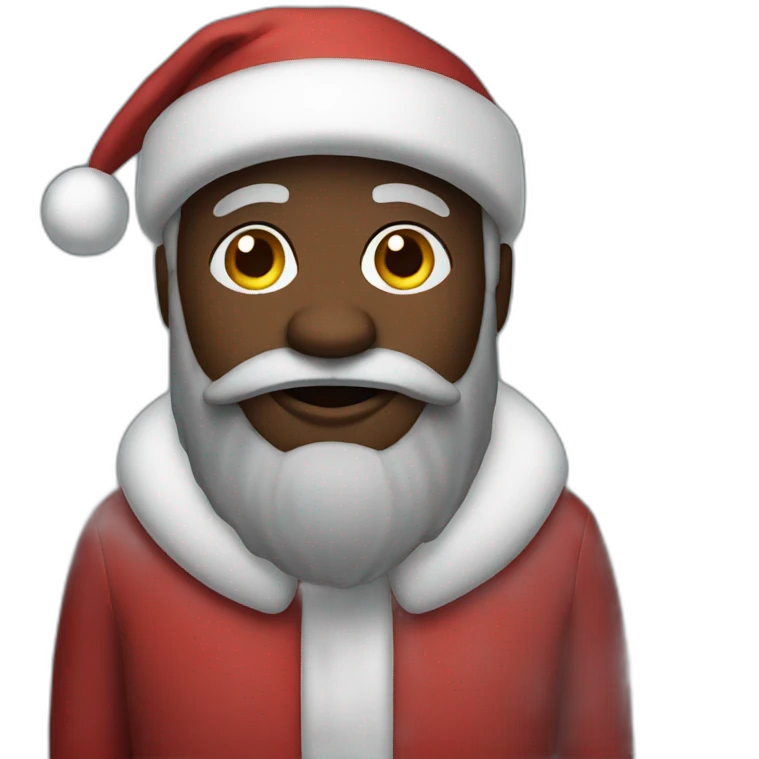 black Santa emoji