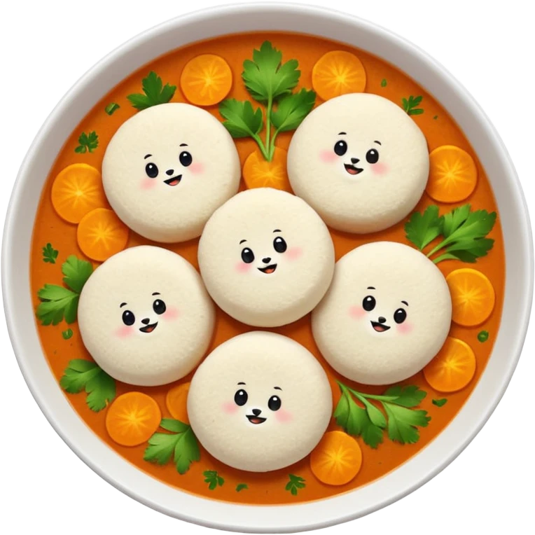 Idli and sambar emoji