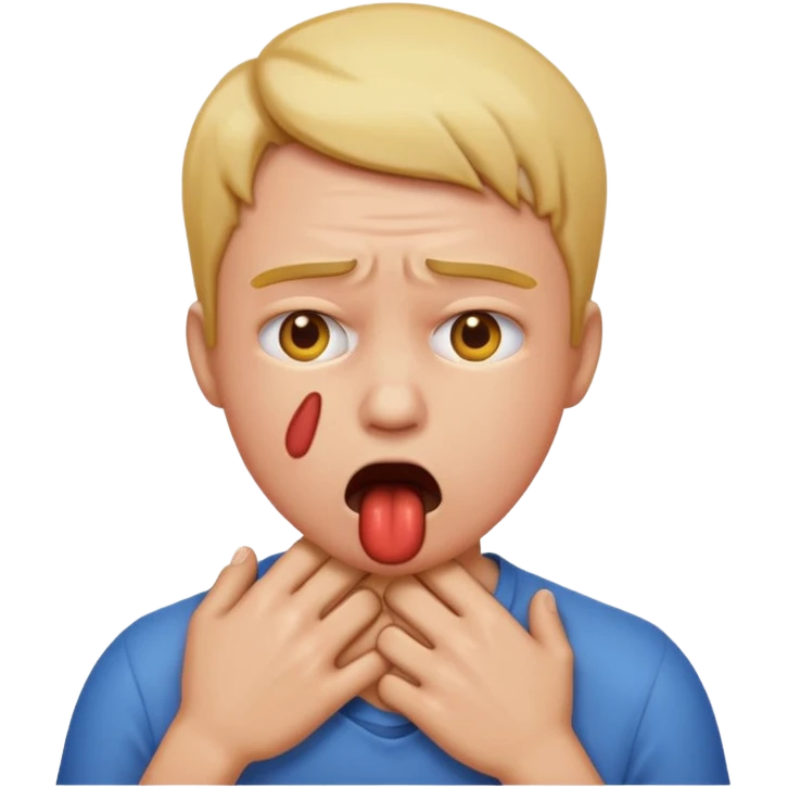 You know that thing were people pretend it choke themselves to signify anoiance. Could you make me an emoji to use emoji